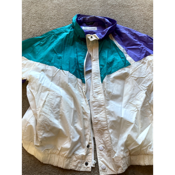 Gordon & Ferguson XXL Land N Lakes Vintage Windbreaker White Purple - Picture 3 of 8